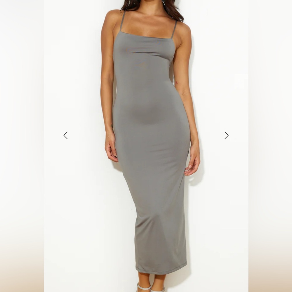 Hello Molly Maxi Dress Charcoal